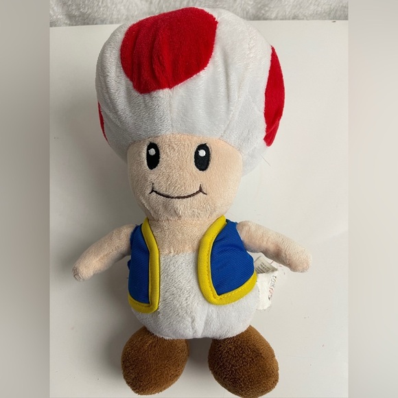 Nintendo Other - Super Mario Toad Plushie New With Tags by GoodStuff 10”